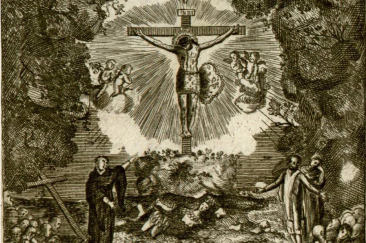 Grabado de la aparición del Señor de Chalma